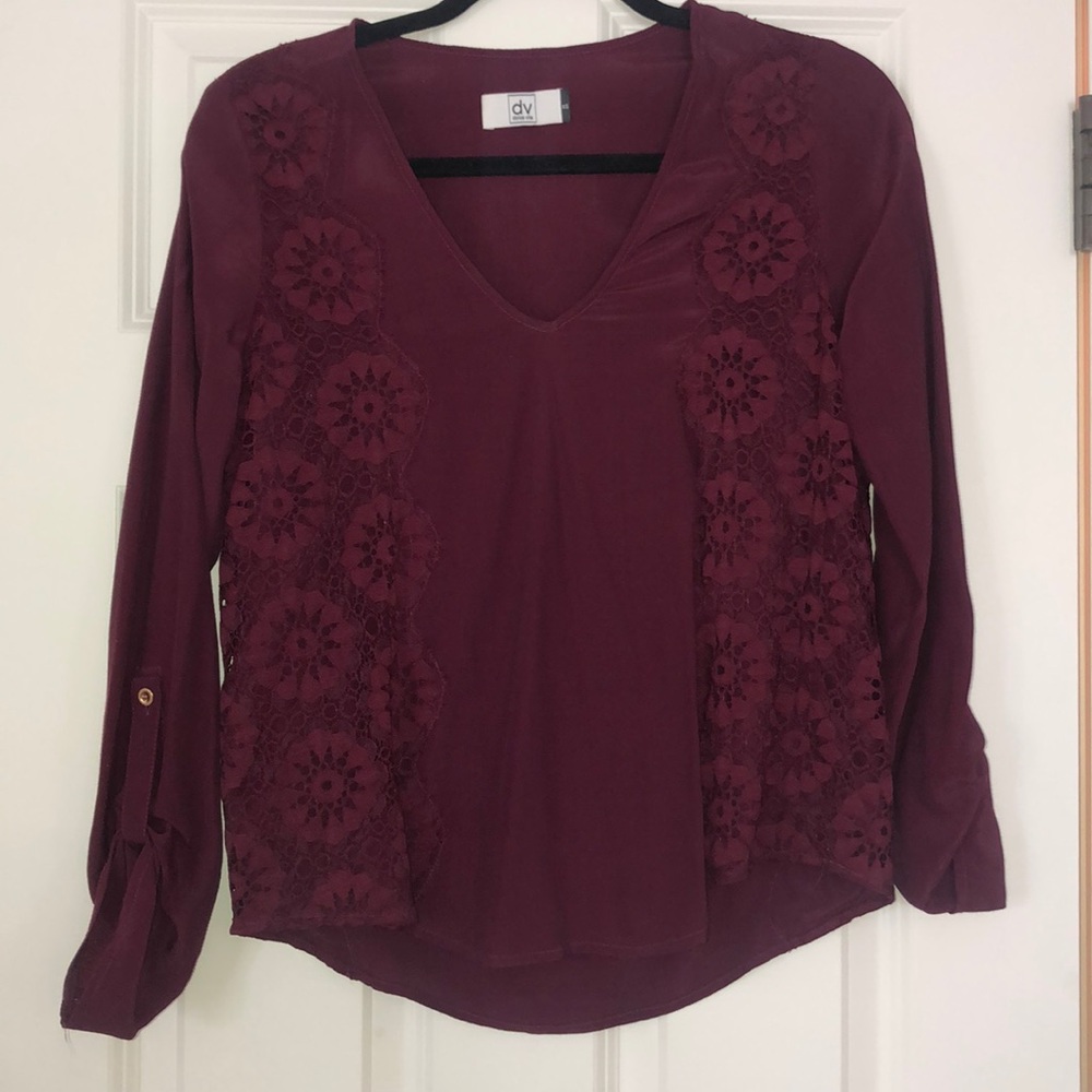 Dolce Vita Long Sleeve Burgundy Top